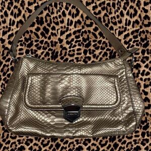 Gold Snakeskin Shoulder Bag